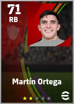 Martin Ortega eFootball 2026 player card — 71 OVR RB