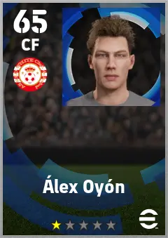 Alex Oyon eFootball 2026 player card — 65 OVR CF