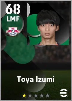 Toya Izumi eFootball 2026 player card — 68 OVR LMF