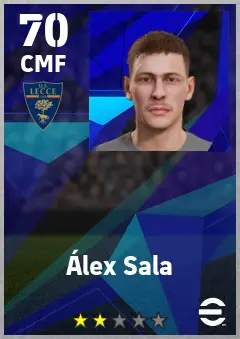 Alex Sala eFootball 2026 player card — 70 OVR CMF