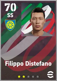 Filippo Distefano eFootball 2026 player card — 70 OVR SS