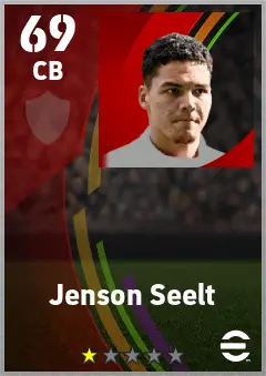 Jenson Seelt eFootball 2026 player card — 69 OVR CB