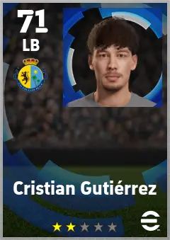 Cristian Gutierrez eFootball 2026 player card — 71 OVR LB
