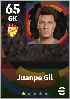 Juanpe Gil eFootball 2026 player card — 65 OVR GK
