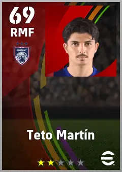 Teto Martin eFootball 2026 player card — 69 OVR RMF