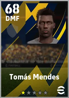 Tomas Mendes eFootball 2026 player card — 68 OVR DMF
