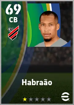 Habraao eFootball 2026 player card — 69 OVR CB