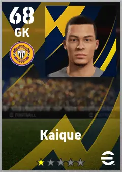 Kaique eFootball 2026 player card — 68 OVR GK