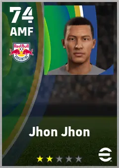 Jhon Jhon eFootball 2026 player card — 74 OVR AMF