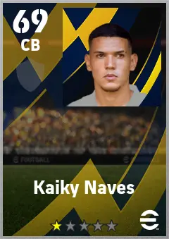 Kaiky Naves eFootball 2026 player card — 69 OVR CB