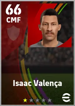 Isaac Valenca eFootball 2026 player card — 66 OVR CMF