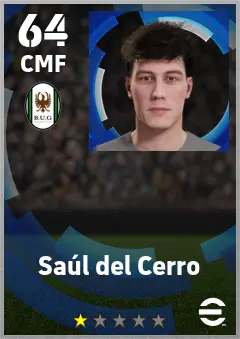Saul del Cerro eFootball 2026 player card — 64 OVR CMF