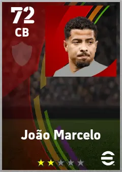 Joao Marcelo eFootball 2026 player card — 72 OVR CB