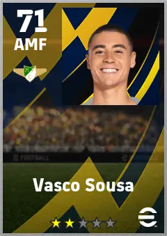 Vasco Sousa eFootball 2026 player card — 71 OVR AMF