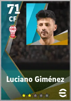 Luciano Gimenez eFootball 2026 player card — 71 OVR CF
