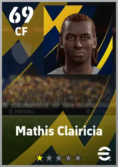 Mathis Clairicia eFootball 2026 player card — 69 OVR CF