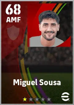 Miguel Sousa eFootball 2026 player card — 68 OVR AMF