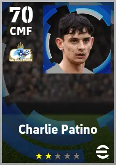 Charlie Patino eFootball 2026 player card — 70 OVR CMF