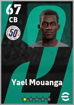 Yael Mouanga eFootball 2026 player card — 67 OVR CB