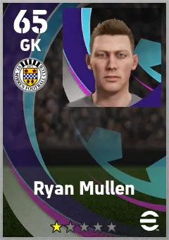 Ryan Mullen eFootball 2026 player card — 65 OVR GK