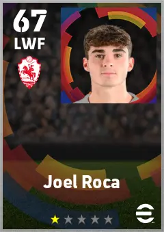 Joel Roca eFootball 2026 player card — 67 OVR LWF