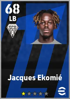 Jacques Ekomie eFootball 2026 player card — 68 OVR LB