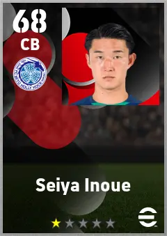 Seiya Inoue eFootball 2026 player card — 68 OVR CB
