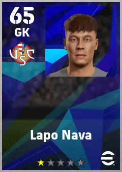 Lapo Nava eFootball 2026 player card — 65 OVR GK