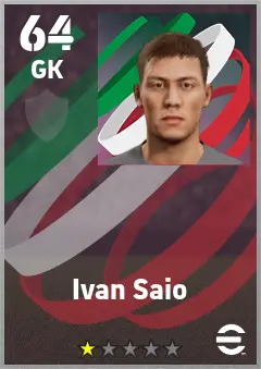 Ivan Saio eFootball 2026 player card — 64 OVR GK
