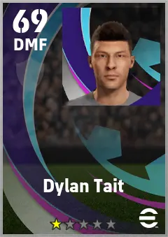 Dylan Tait eFootball 2026 player card — 69 OVR DMF