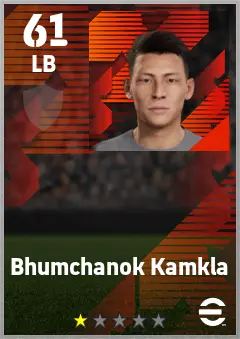 Bhumchanok Kamkla eFootball 2026 player card — 61 OVR LB