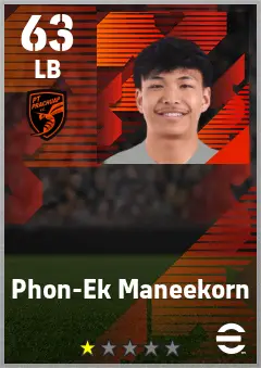 Phon-Ek Maneekorn eFootball 2026 player card — 63 OVR LB