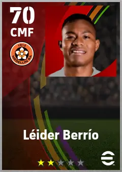 Leider Berrio eFootball 2026 player card — 70 OVR CMF