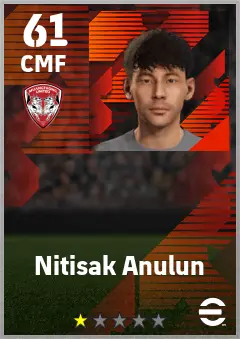 Nitisak Anulun eFootball 2026 player card — 61 OVR CMF