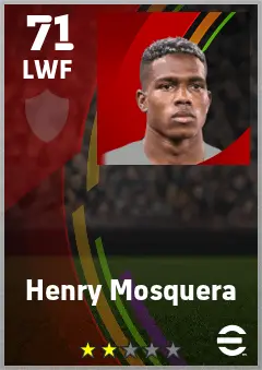 Henry Mosquera eFootball 2026 player card — 71 OVR LWF