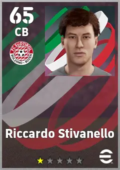 Riccardo Stivanello eFootball 2026 player card, 65 OVR CB
