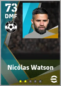 Nicolas Watson eFootball 2026 player card — 73 OVR DMF