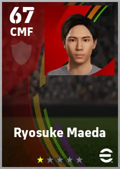 Ryosuke Maeda eFootball 2026 player card — 67 OVR CMF