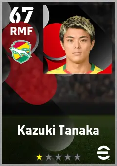 Kazuki Tanaka eFootball 2026 player card — 67 OVR RMF
