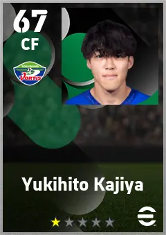 Yukihito Kajiya eFootball 2026 player card — 67 OVR CF
