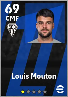 Louis Mouton eFootball 2026 player card — 69 OVR CMF