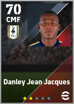 Danley Jean Jacques eFootball 2026 player card — 70 OVR CMF