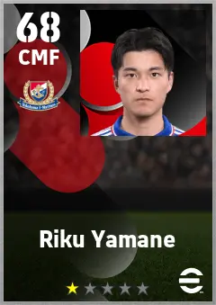 Riku Yamane eFootball 2026 player card — 68 OVR CMF
