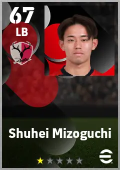 Shuhei Mizoguchi eFootball 2026 player card — 67 OVR LB