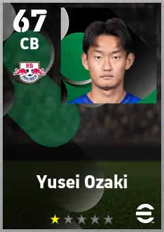 Yusei Ozaki eFootball 2026 player card — 67 OVR CB