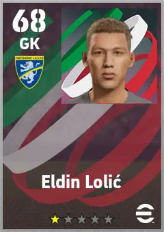 Eldin Lolic eFootball 2026 player card — 68 OVR GK