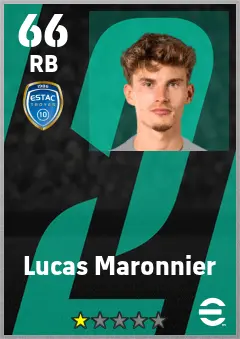 Lucas Maronnier eFootball 2026 player card — 66 OVR RB