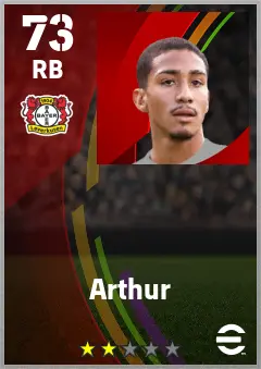 Arthur eFootball 2026 player card — 73 OVR RB