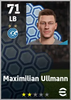 Maximilian Ullmann eFootball 2026 player card — 71 OVR LB