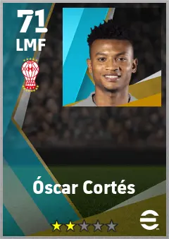 Oscar Cortes eFootball 2026 player card — 71 OVR LMF